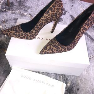 Good American- Leopard print pumps